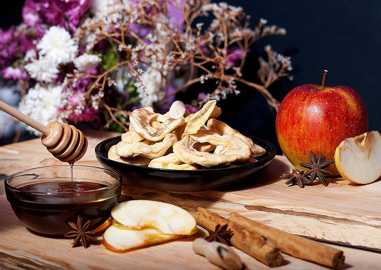 Organic Dried Apple Rings - Non-GMO, Kosher, Raw, Vegan, Unsulfured, Sirtfood, Bulk - by Food to Live