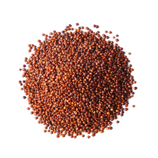 Red Quinoa - Ancient Whole Grain Seeds, Raw, Sproutable, Kosher, Vegan, Sirtfood, Bulk. Rich in Essential Amino Acids and Minerals. Quick-Cooking. Perfect for Salads