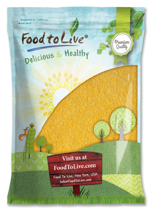 Yellow Polenta – Finely Ground Cornmeal, Vegan, Kosher, Bulk. Product of Italy. Easy to Cook. Creamy, Smooth Texture. Rich in Antioxidants. Great as a Side Dish, and for Hot Cereal, Porridge