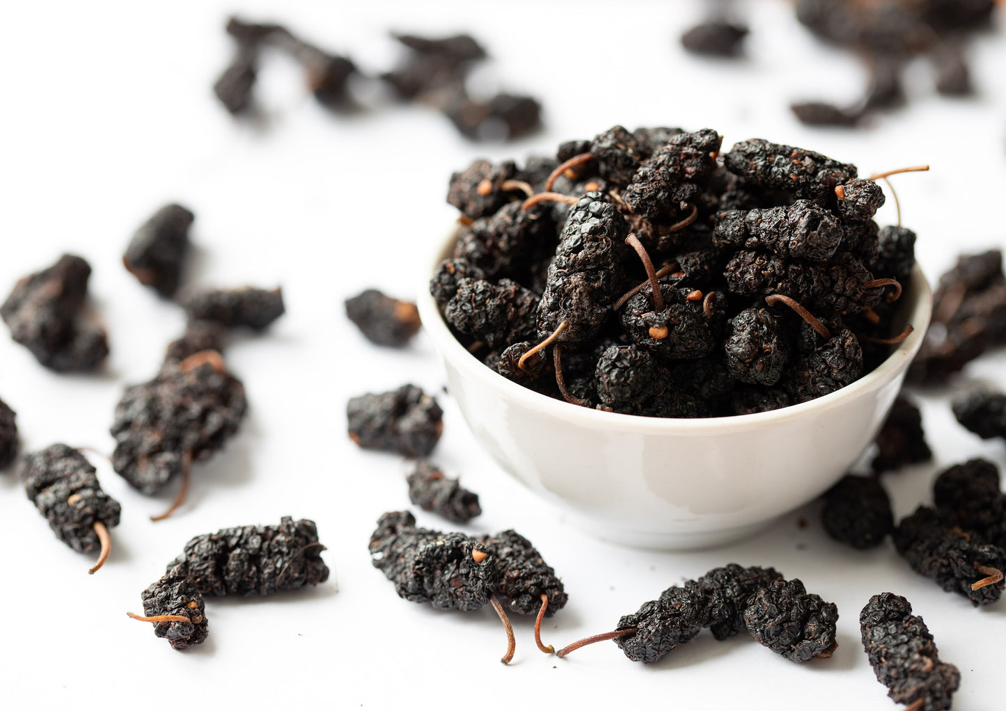 Organic Dried Black Mulberries - Non-GMO, Raw Fruit, Unsulfured, Unsweetened, Vegan, Bulk. Great for Snacking, Desserts, and Granola