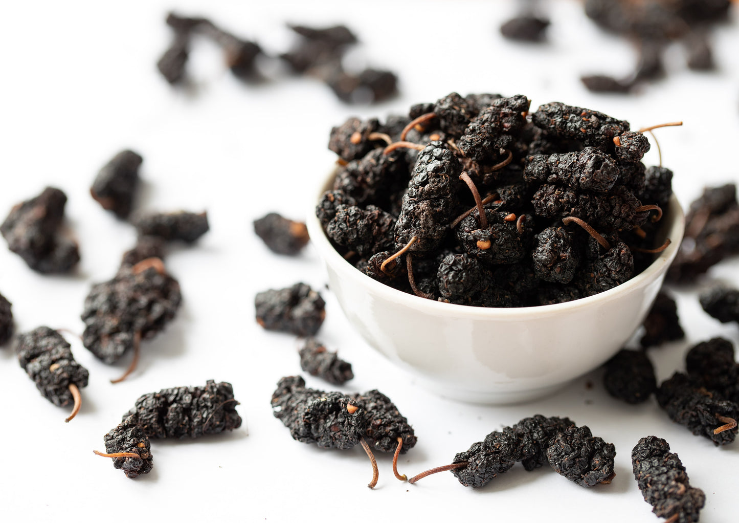 Organic Dried Black Mulberries – Non-GMO, Raw Fruit, Unsulfured, Unsweetened, Vegan, Bulk. Great for Snacking, Desserts, and Granola