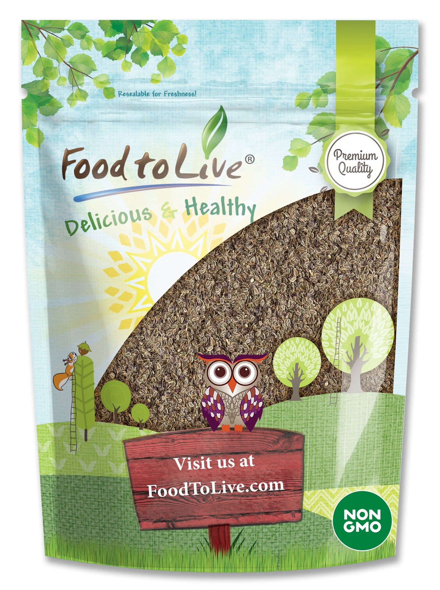 Dill Seeds Whole — Non-GMO Verified, Kosher, Bulk - by Food to Live