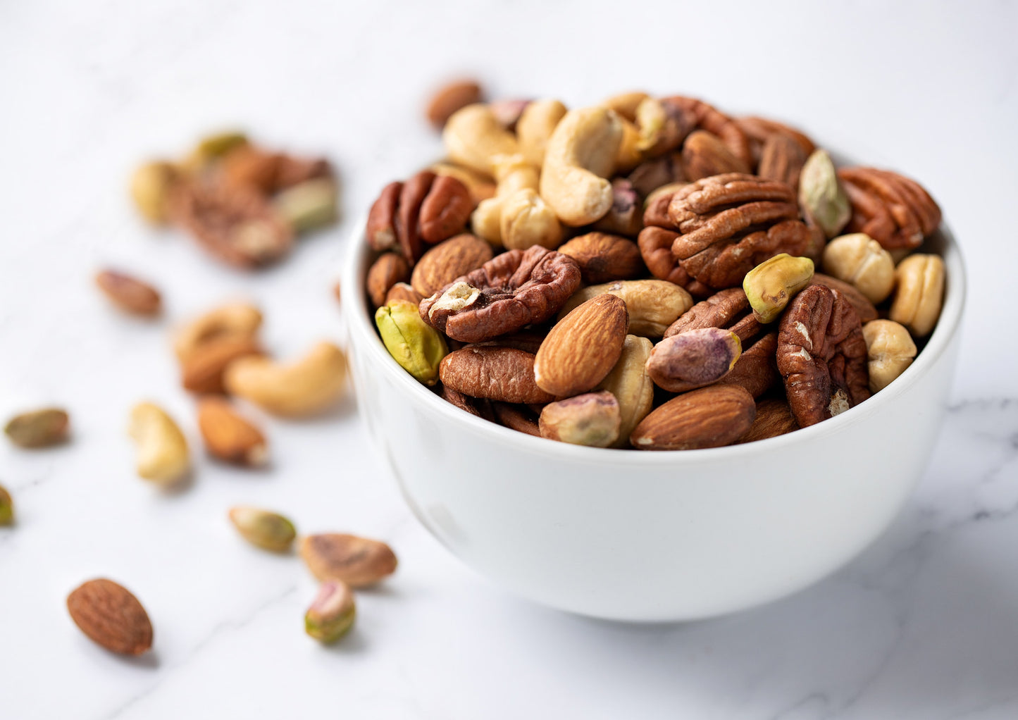 Four Nuts Mix, Dry Roasted & Lightly Salted – A Blend of Oven Roasted Nuts with Himalayan Salt Almonds, Cashews, Pecans, Pistachios, Vegan Snack, No Oil Added, Bulk