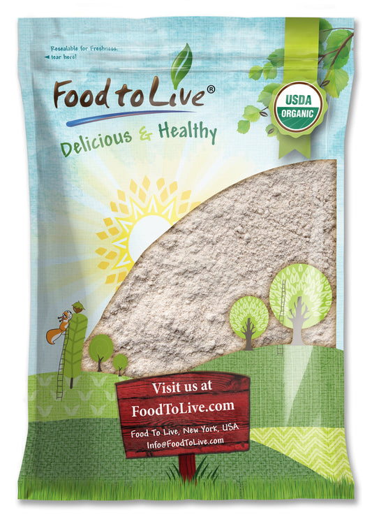 Organic Whole Grain Buckwheat Flour Blend – A Custom Mix of Organic Buckwheat Flour and Organic Oat Flour, Non-GMO, Fine Meal, Vegan, Bulk. All Purpose Flour. Great for Baking