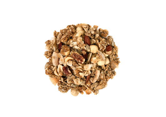 Organic Golden Crunchy Granola - Non-GMO, Kosher, Contains Hazelnuts, Pecan Nuts, Almonds, Coconut, Flax, Sunflower Seeds - by Food to Live
