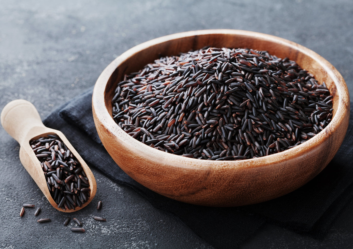 Black Rice — Whole Grain Rice, Medium-Grain Rice, Kosher, Vegan, Bulk. Nutty, and Sweet Flavor. Rich in Antioxidants and Dietary Fiber. Great for Stir-Fries, Salads, and Pudding