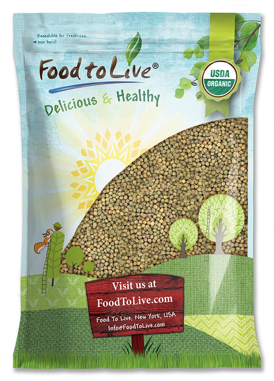 Organic Brown Speckled Peas — Whole, Non-GMO, Sprouting Seeds, Kosher, Raw, Dried, Vegan, Bulk, Product of Canada - by Food to Live