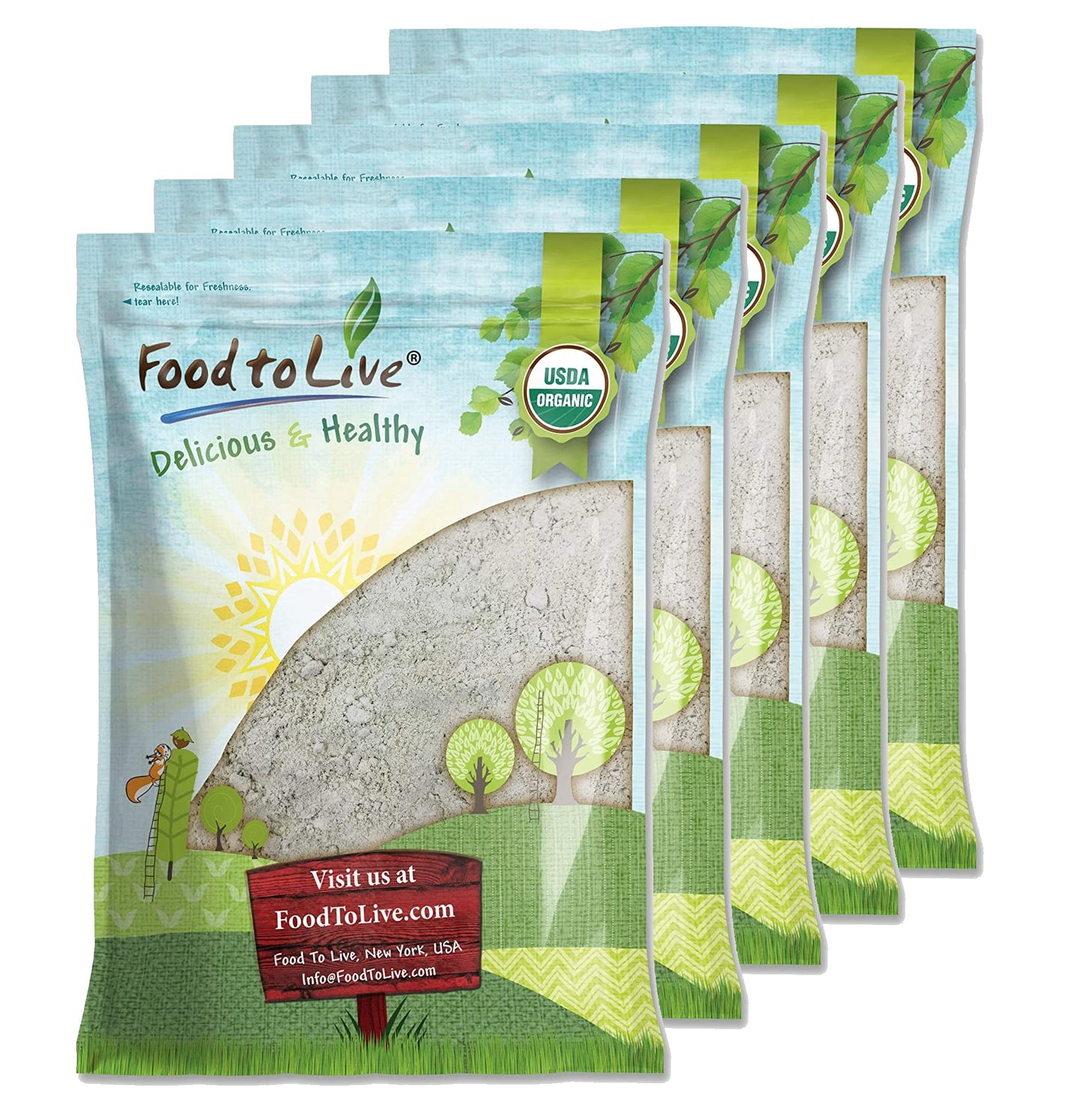 Organic Pumpkin Seeds Protein Powder — 60% Protein, Non-GMO, Non-Irradiated, Pure Flour, Kosher, Vegan Superfood, Bulk - by Food to Live