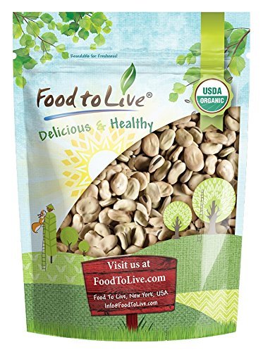 Organic Fava Beans - Broad Beans, Non-GMO, Kosher, Raw, Sproutable, Dried Vicia Faba, Bulk, Sirtfood, Product of the USA - by Food to Live