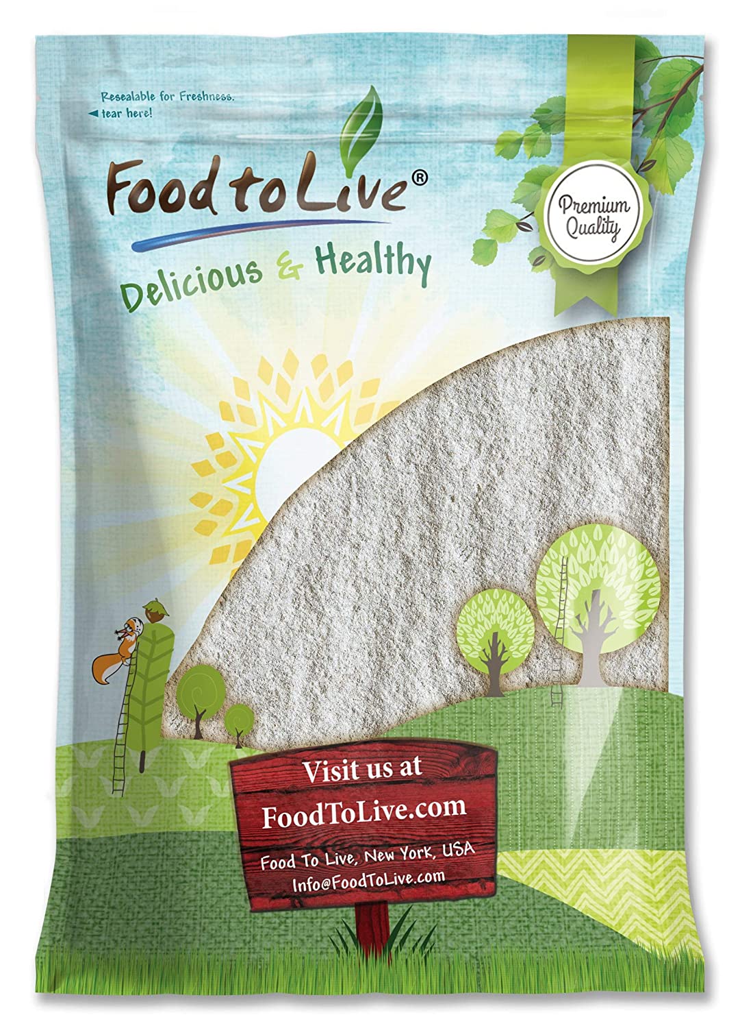 Rye Flour - Non-GMO Verified, Stone Ground from Whole Grain Rye Berries, Kosher, Vegan, Bulk, Great for Bread Baking, Product of the USA - by Food to Live