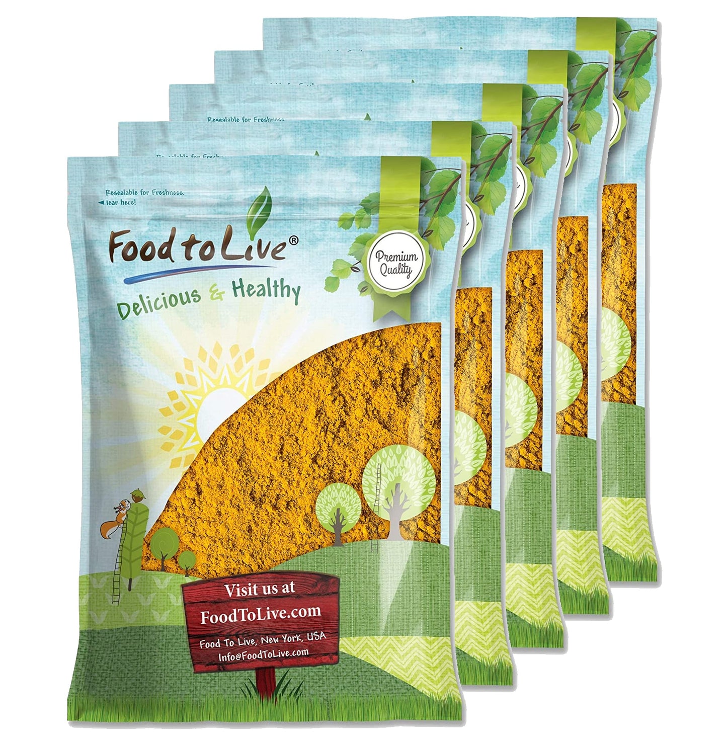 Turmeric Powder — Ground Turmeric Root, Kosher, Raw, Vegan, Sirtfood - by Food to Live