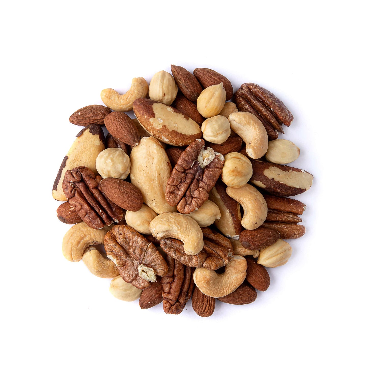 Deluxe Nuts Mix — A Blend of Dry Roasted Pecans, Cashews, Filberts, Almonds, Brazil Nuts with Himalayan Salt. Oven Roasted and Lightly Salted. No Oil Added, Vegan, Kosher, Bulk. Great Snack