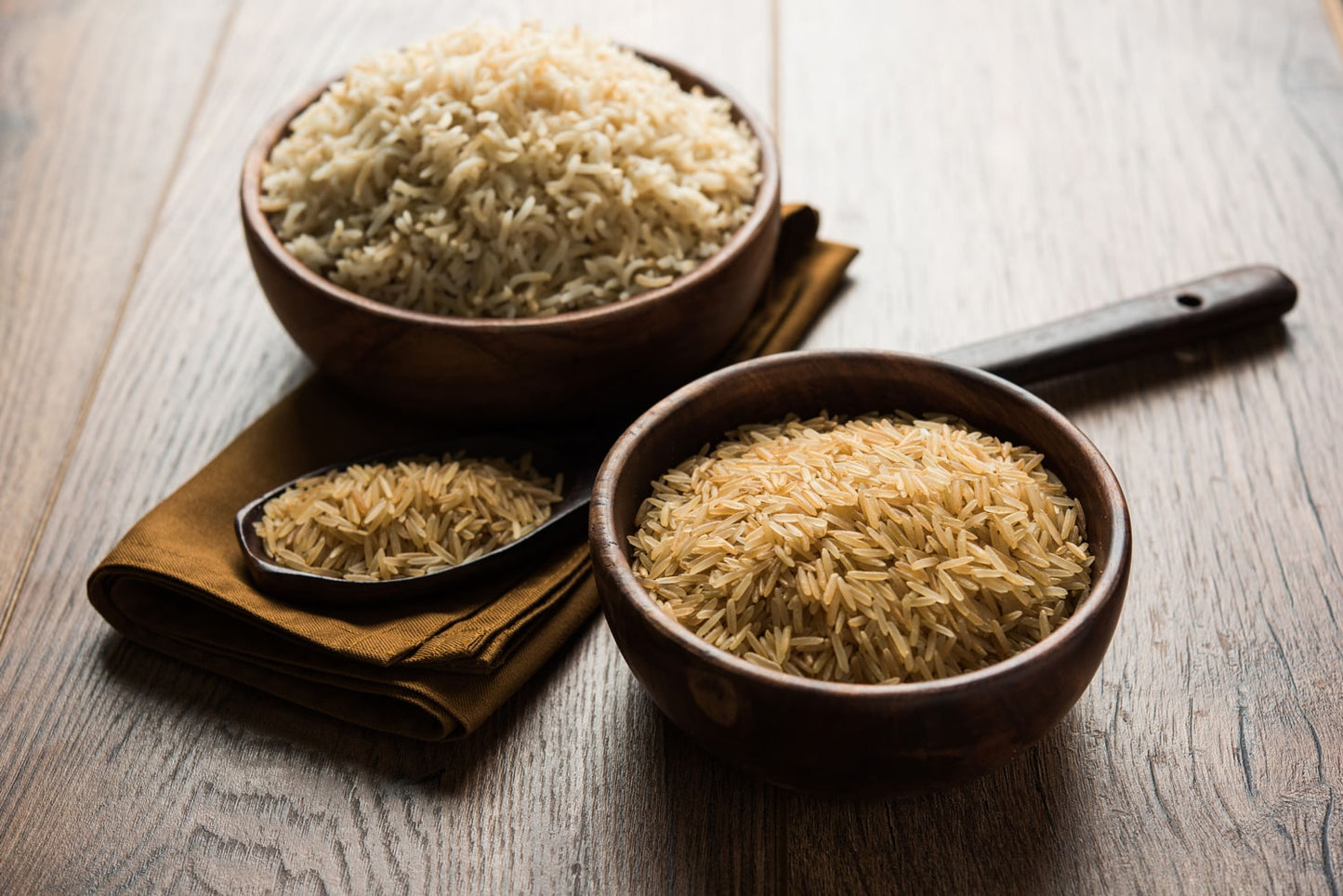 Brown Basmati Rice - Whole Dried Long-Grain Fragrant Rice, Kosher, Vegan, Less Starch Content. High in Dietary Fiber. Great for Making Stir-Fries, Curries and Pilafs. Bulk