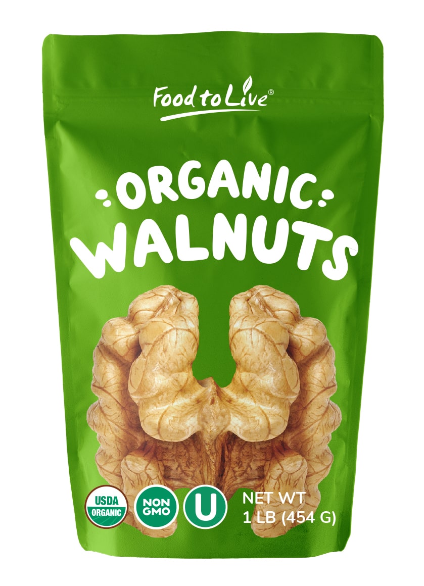 Organic Walnuts - Non-GMO, Kosher, No Shell, Sirtfood, Bulk - by Food to Live