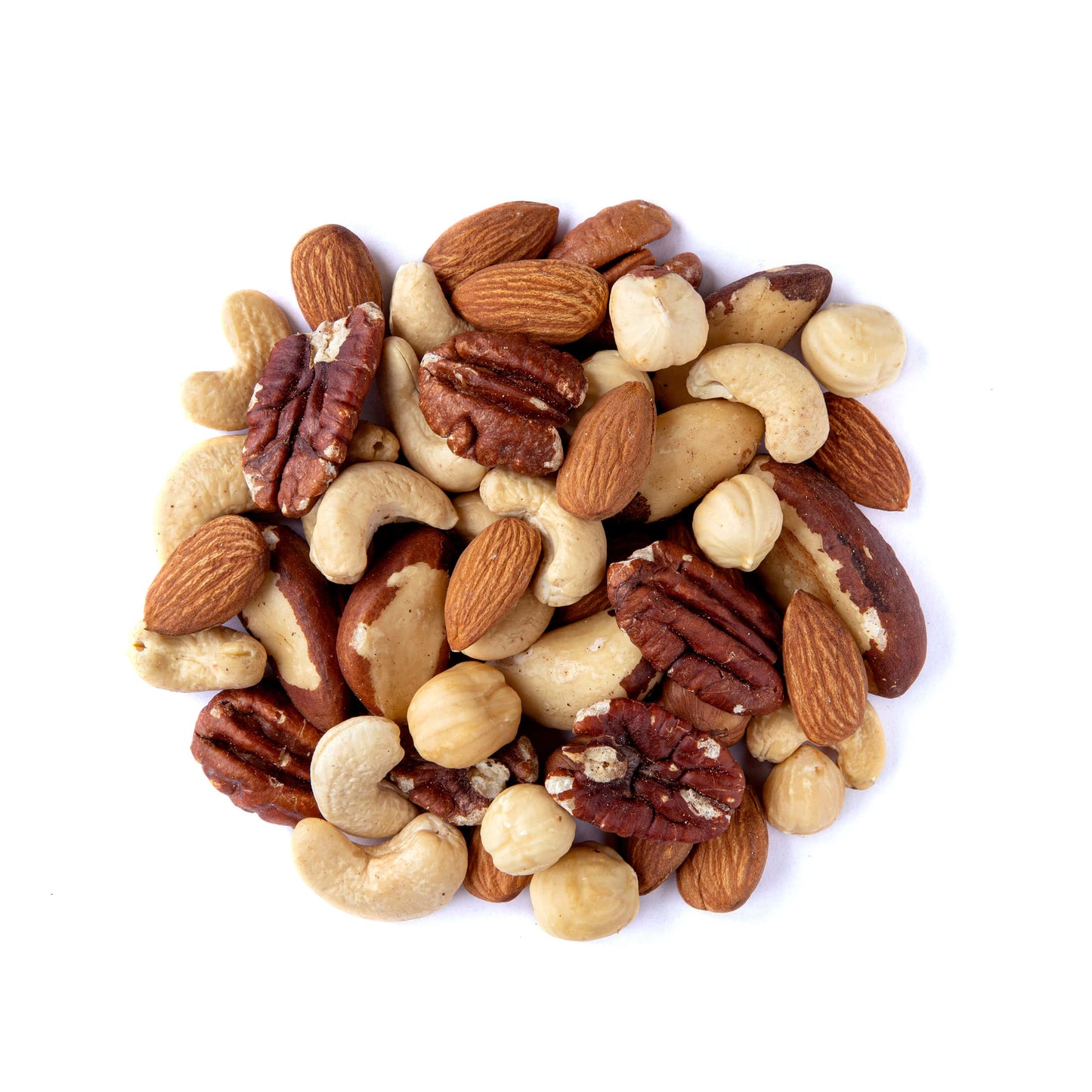 Deluxe Unsalted Nuts Mix – A Blend of Dry Roasted Pecans, Cashews, Hazelnuts, Almonds, Brazil Nuts. Oven Roasted, No Oil Added, Vegan, Kosher, Bulk. Wholesome Snack. Full of Protein, Fiber