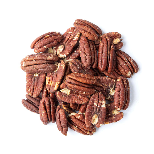 Dry Roasted Pecan Halves with Himalayan Salt – Oven Roasted Lightly Salted Pecan Nuts, No Oil Added, Vegan Snack, Kosher, Keto, Bulk. Good Source of Protein and Fiber