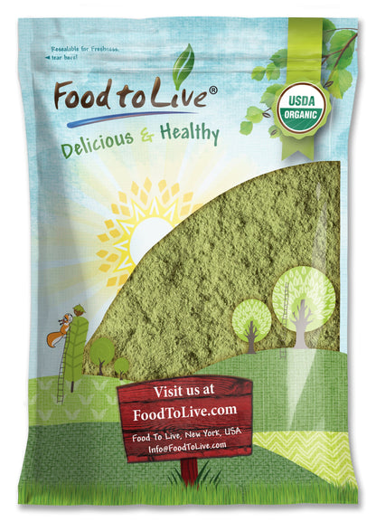 Organic Broccoli Powder - Non-GMO, Raw, Kosher, 100% Pure, Ground from Whole Vegetables, Vegan, Bulk, Sirtfood - by Food to Live