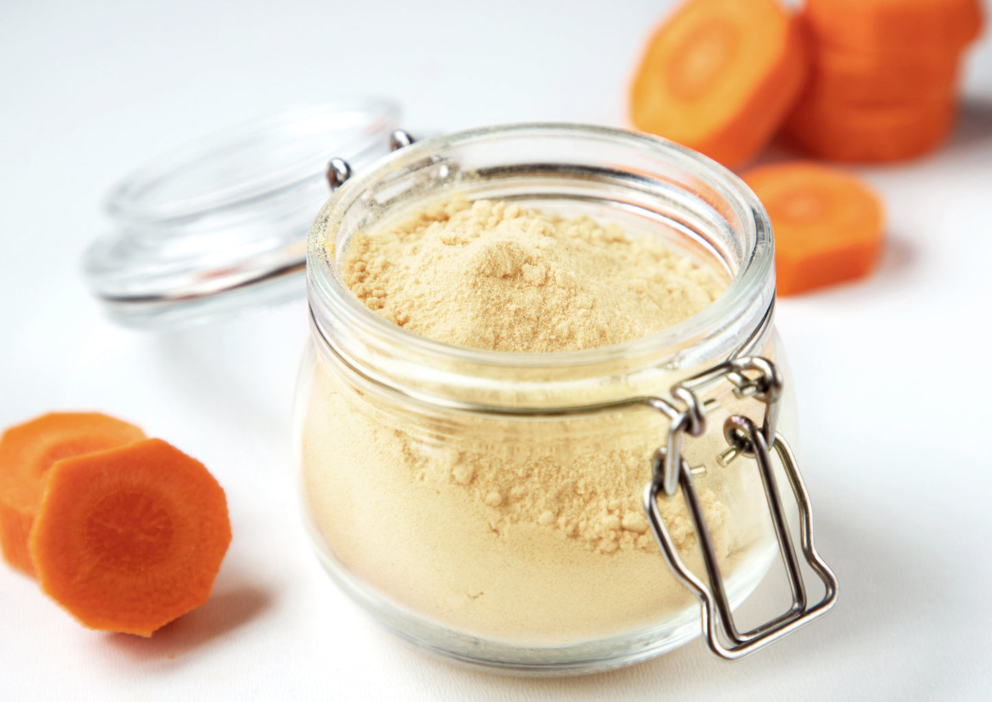 Carrot Powder - Ground Raw Dried Roots, Vegan, Bulk, Great for Baking, Juices, Smoothies, Shakes, and Instant Breakfast Drinks. Good Source of Dietary Fiber, Potassium, and Vitamin A