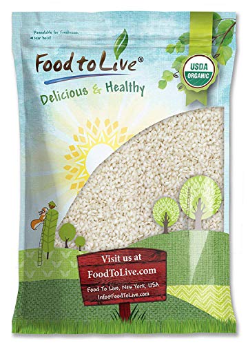 Organic White Arborio Rice - Non-GMO, Kosher, Vegan, Raw, Dried, Bulk, Perfect for Risotto, Italian Style - by Food to Live