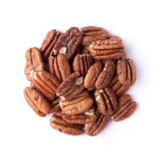Organic Dry Roasted Pecan Halves – Non-GMO, Unsalted Nuts, Oven Roasted, No Oil Added, Vegan, Kosher, Shelled, Bulk. Good Source of Protein and Fiber. Great Keto-Friendly Snack