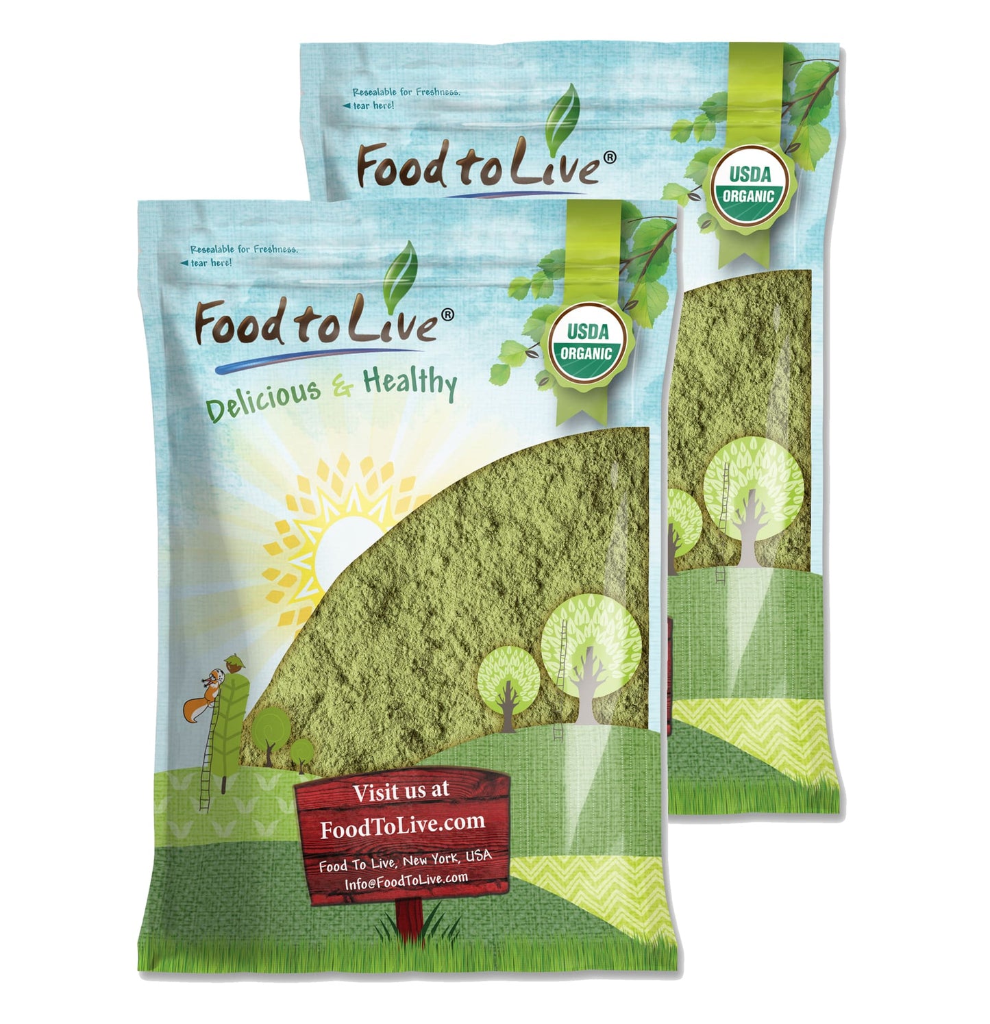 Organic Broccoli Powder - Non-GMO, Raw, Kosher, 100% Pure, Ground from Whole Vegetables, Vegan, Bulk, Sirtfood - by Food to Live