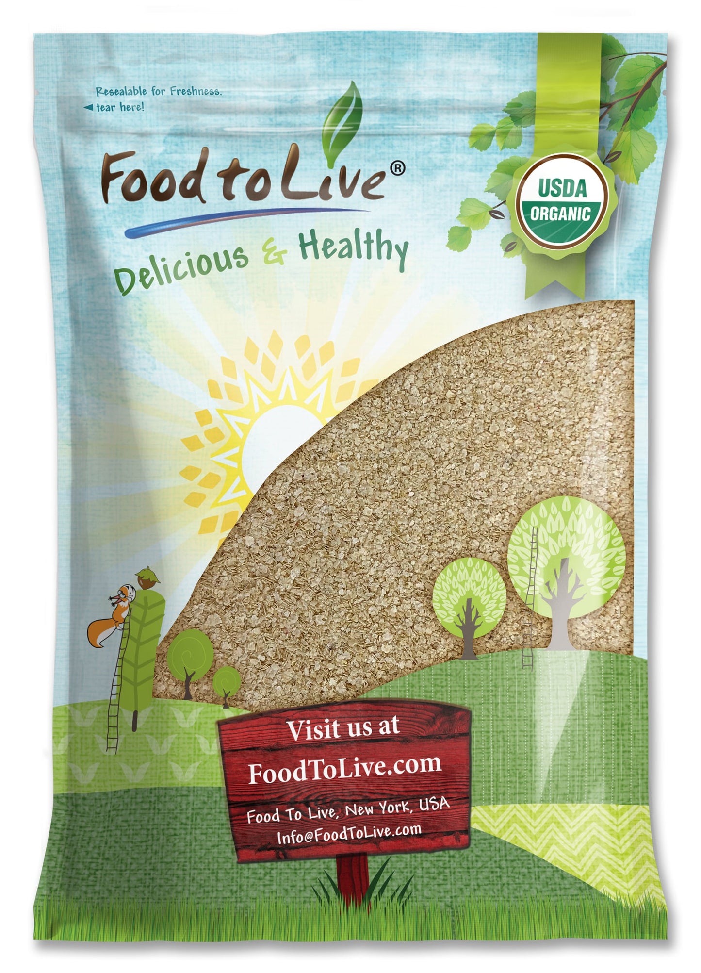 Organic Amaranth Flakes - Non-GMO Pressed Amaranth Seeds, Vegan, Kosher, Bulk, High in Dietary Fiber, Protein, and Selenium - by Food to Live