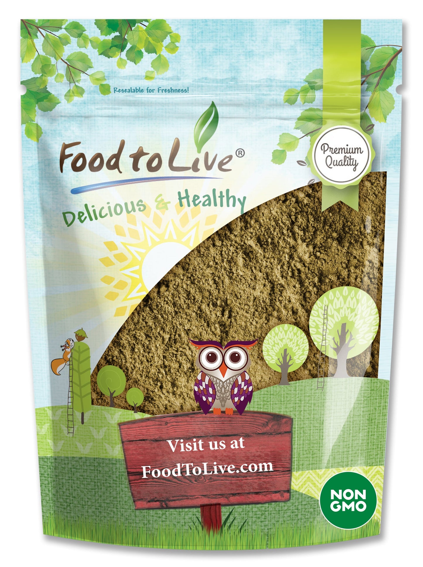 Kale Sprout Powder — Non-GMO Verified, Pure, Kosher, Vegan Superfood, Bulk, Rich in Sulforaphane, Sirtfood - by Food to Live